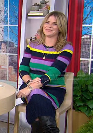 Jenna’s multicolored striped dress on Today