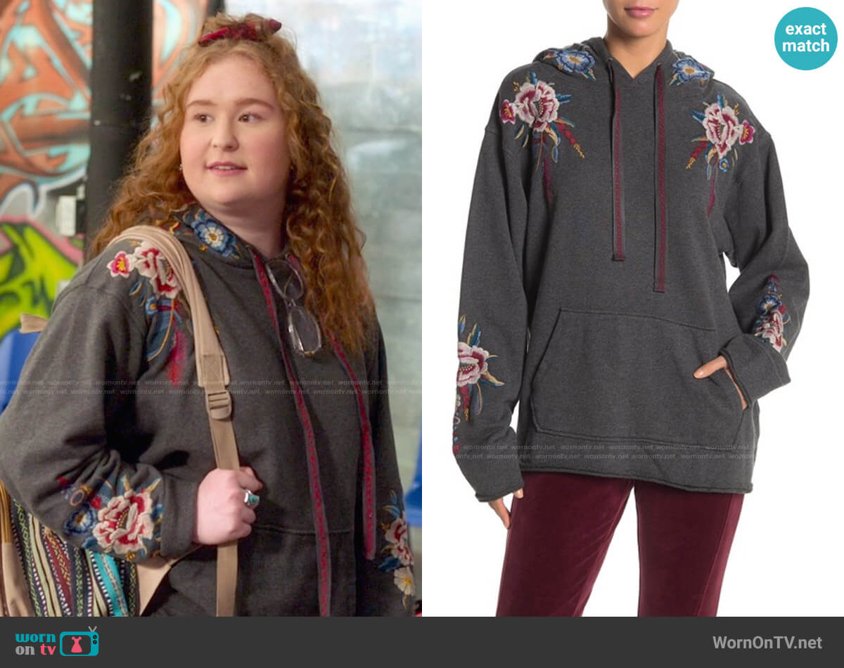 Johnny Was Darielle Pull-On Hoodie worn by Ashlyn (Julia Lester) on High School Musical The Musical The Series