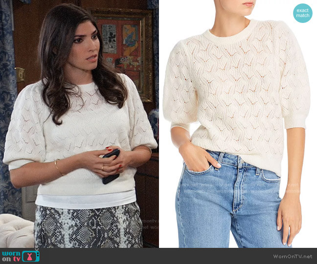 Joie Jenise Sweater worn by Brook Lynn Quartermaine (Amanda Setton) on General Hospital