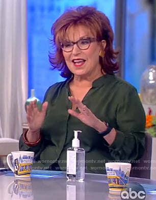 Joy’s green silk blouse on The View