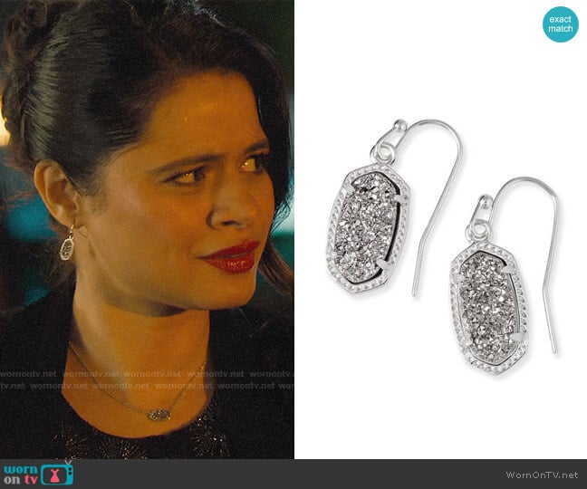 Kendra Scott Lee Small Drop Earrings worn by Mel Vera (Melonie Diaz) on Charmed