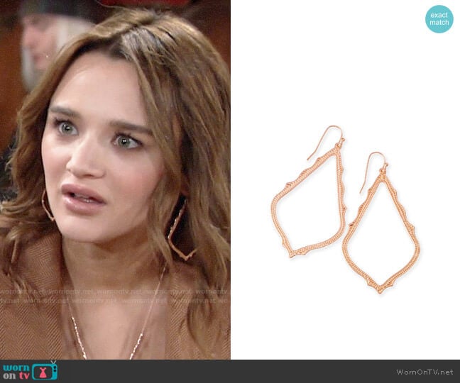 Kendra Scott Sophee Earrings worn by Summer Newman (Hunter King) on The Young and the Restless