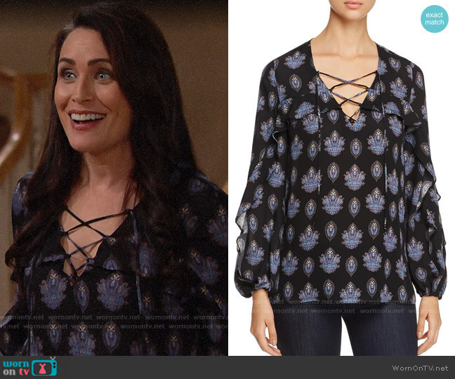 Kobi Halperin Cordelia Blouse worn by Quinn Fuller (Rena Sofer) on The Bold and the Beautiful