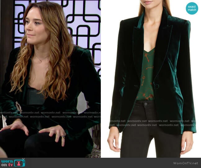 L'Agence Velvet Blazer worn by Summer Newman (Hunter King) on The Young and the Restless