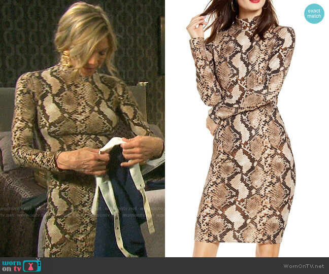 Leith Long Sleeve Body-Con Dress worn by Kristen DiMera (Stacy Haiduk) on Days of our Lives