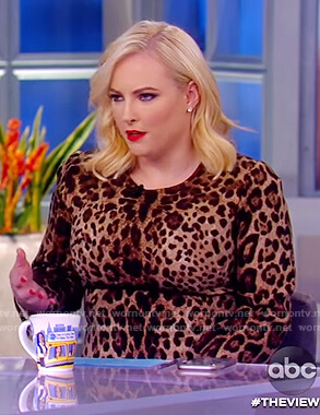 Meghan’s leopared print dress on The View