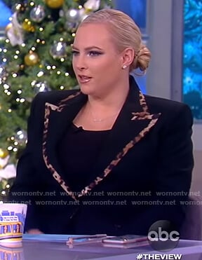 Meghan’s black leopard trim blazer on The View