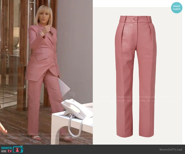 Faux Leather Straight-Leg Pants by Materiel worn by Giselle (Nicole Ari Parker) on Empire