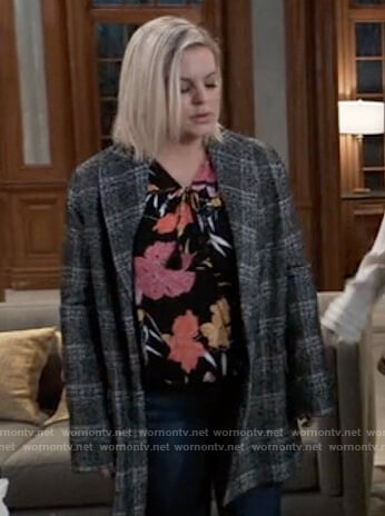 Maxie’s plaid coat on General Hospital