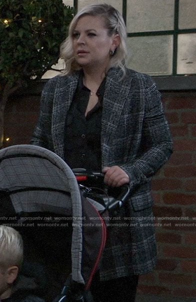 Maxie’s plaid coat on General Hospital