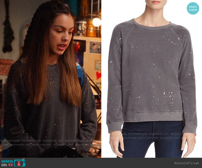 Monrow Splatter Print Pullover worn by Nini (Olivia Rodrigo) on High School Musical The Musical The Series