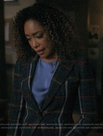 Mrs Burble's plaid blazer on Riverdale