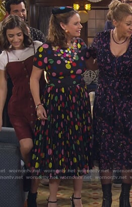 Kimmy’s multicolored polka dot dress on Fuller House