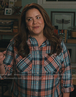 Katie’s plaid shirt on American Housewife