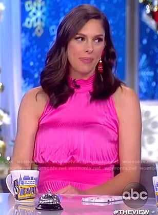 Abby's pink pleated dress on The View