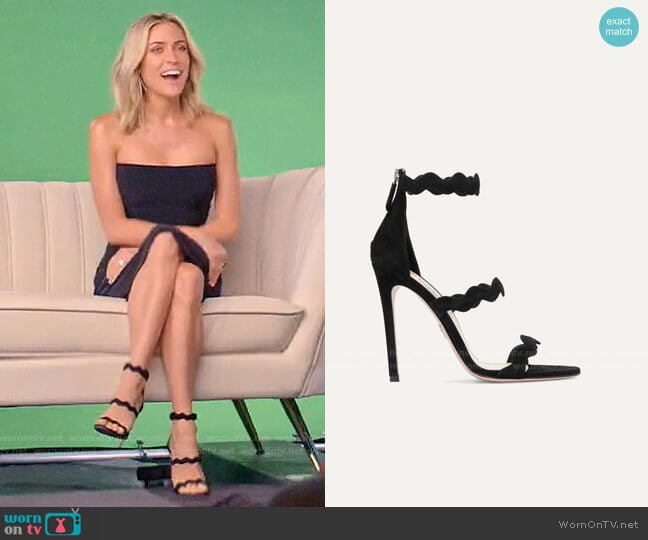 Prada Scalloped Suede Sandals worn by Kristin Cavallari on Very Cavallari