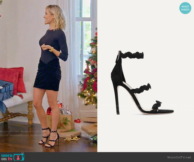 Prada Scalloped Suede Sandals worn by Kristin Cavallari on Very Cavallari