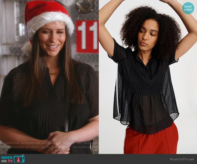 Marcela Blouse by Rag & Bone worn by Maddie Kendall (Jennifer Love Hewitt) on 9-1-1