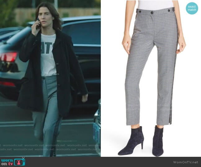 Meki Stripe Plaid Crop Pants by Rag & Bone worn by Dex Parios (Cobie Smulders) on Stumptown