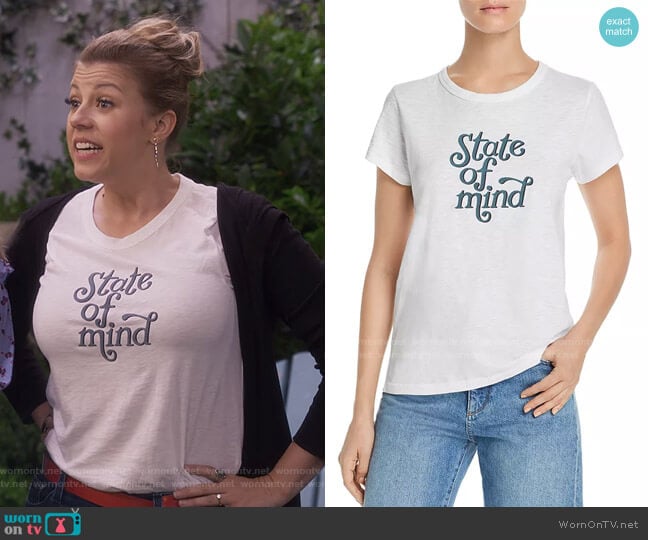 State of Mind Graphic Tee by Rag & Bone worn by Stephanie Tanner (Jodie Sweetin) on Fuller House