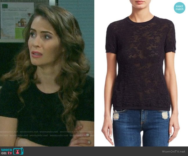 Rag & Bone Perry Top worn by Sarah Horton (Linsey Godfrey) on Days of our Lives