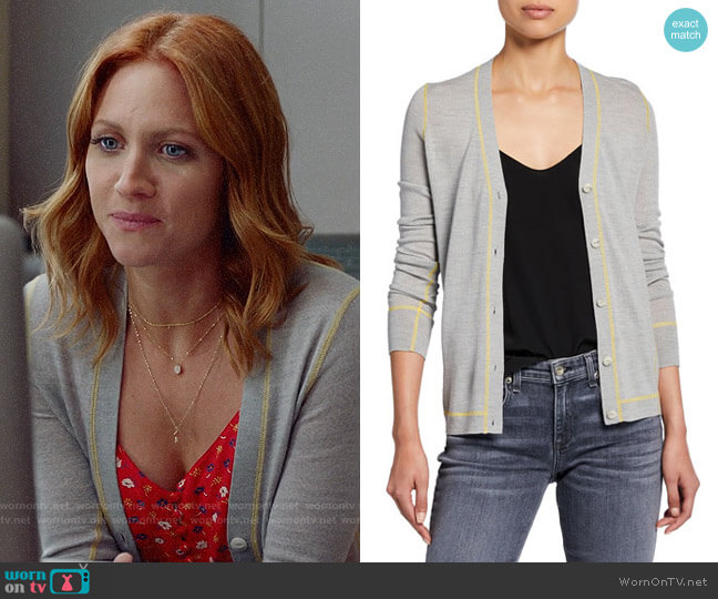 Rag and Bone Shannon Cardigan worn by Julia Bechley (Brittany Snow) on Almost Family