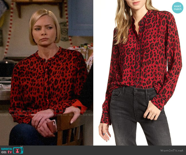 Rails Lillian Leopard Spot Tunic worn by Jill Kendall (Jaime Pressly) on Mom