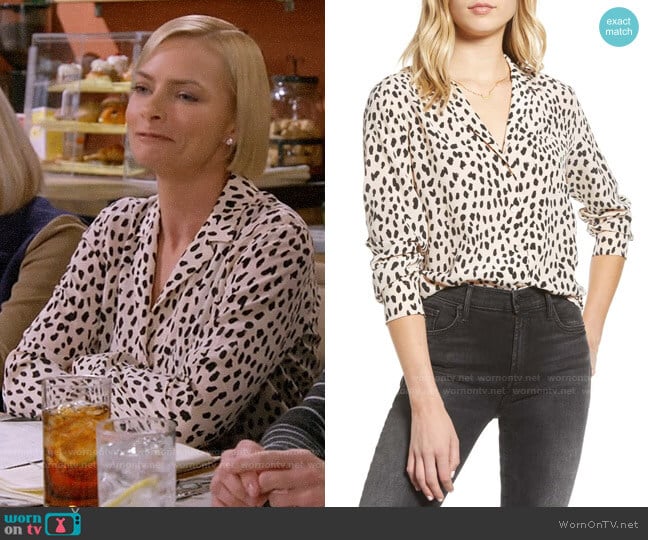 Rails Rebel Cheetah Spot Shirt worn by Jill Kendall (Jaime Pressly) on Mom