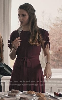 Wallis 2024 burgundy dress