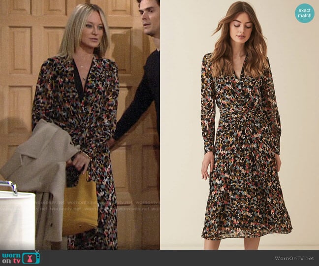 Reiss Lita Dress worn by Sharon Collins (Sharon Case) on The Young & the Restless