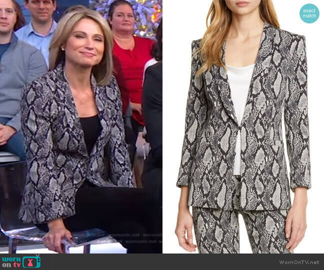 Richie Jacket by Alice + Olivia worn by Amy Robach on Good Morning America