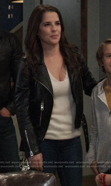 Sam’s leather moto jacket on General Hospital