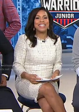 Sheinelle’s white tweed dress on Today