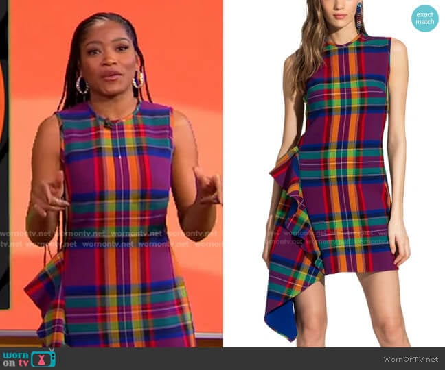 Maura Dress by Shoshanna worn by Keke Palmer on Good Morning America