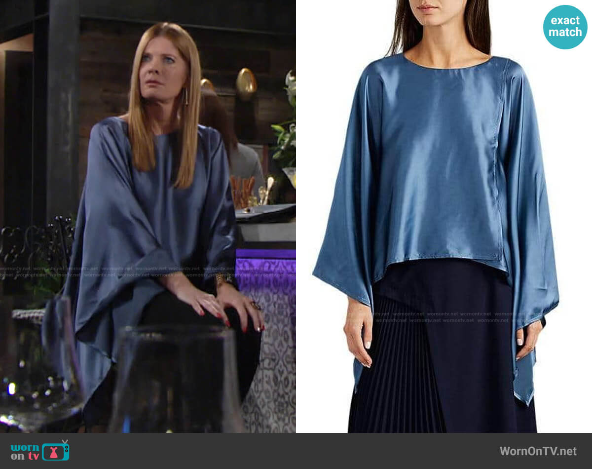 Sies Marjan Jade Blouse worn by Phyllis Summers (Michelle Stafford) on The Young and the Restless