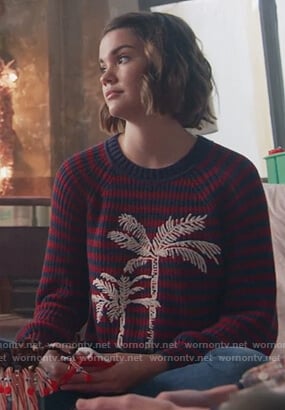 Callie's stripe palm sweater on Good Trouble