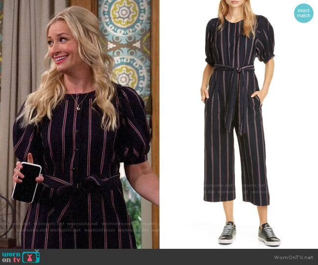 The Great The Homeroom Jumpsuit worn by Gemma (Beth Behrs) on The Neighborhood