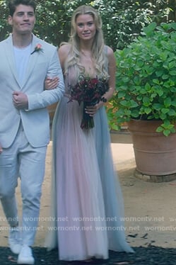 Karolina’s tulle multicolored gown on Marvels Runaways