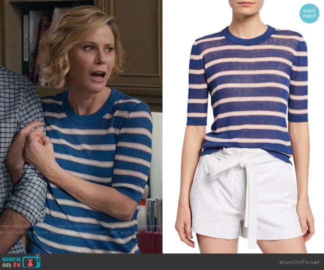 Veronica Beard Dean Striped Sweater worn by Claire Dunphy (Julie Bowen) on Modern Family