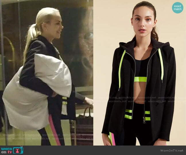 Billie Hoodie Dickey and Scuba Jacket by Veronica Beard x Bandier worn by Kameron Westcott on The Real Housewives of Dallas