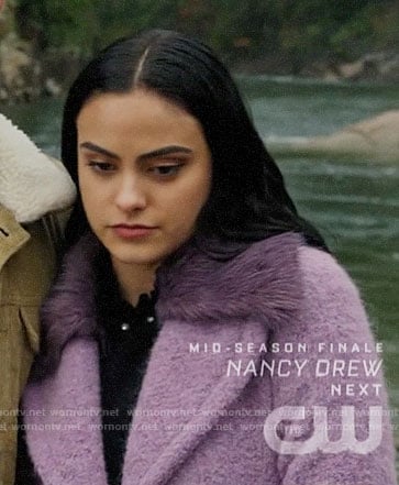 Veronica’s purple fur collar coat on Riverdale