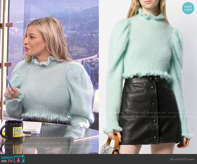 Cropped Long-Sleeve Top by Wandering worn by Morgan Stewart on E! News