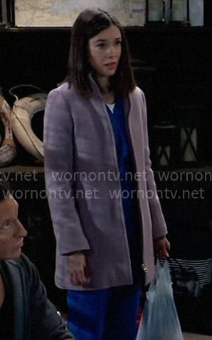 Willow's purple coat on General Hospital