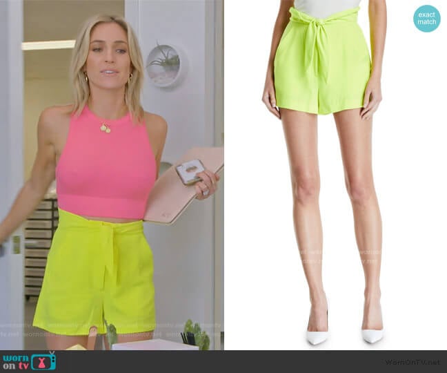 Kerry High-Waist Tie-Front Shorts by A.L.C. worn by Kristin Cavallari on Very Cavallari