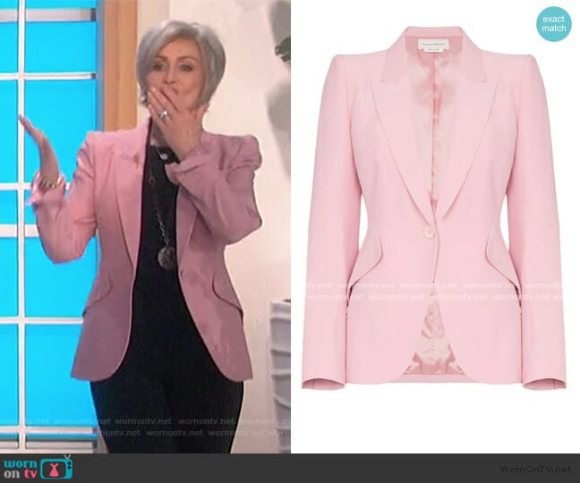 One-Button Jacket by Alexander McQueen worn by Sharon Osbourne on The Talk