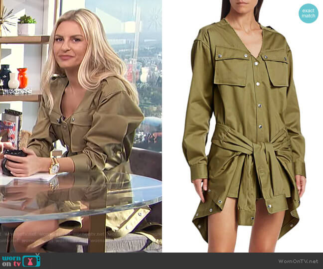 Tie-Front Cargo Cotton Trench Romper by Alexander Wang worn by Morgan Stewart on E! News