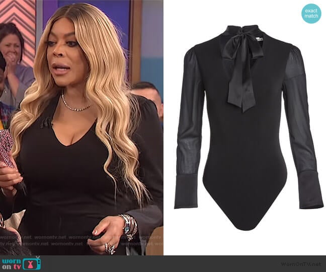 Cabella Bodysuit by Alice + Olivia worn by Wendy Williams on The Wendy Williams Show