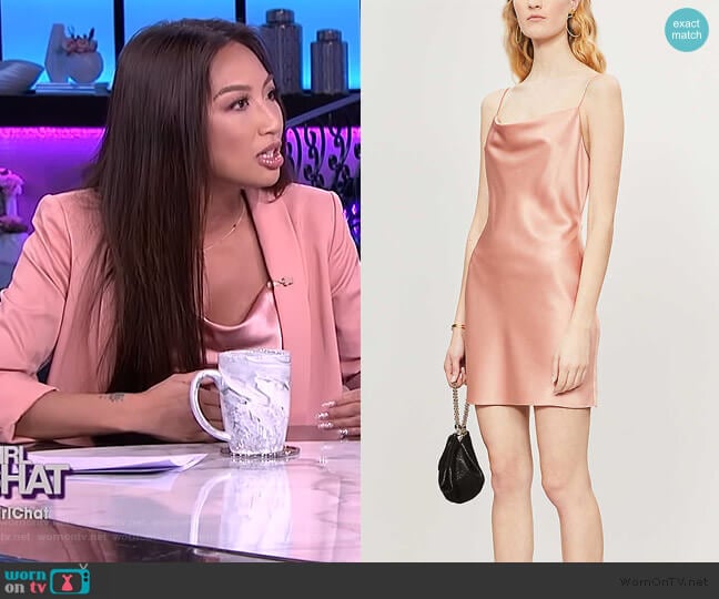 Harmony Satin Mini Dress by Alice + Olivia worn by Jeannie Mai on The Real