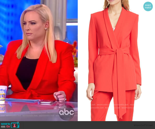 Denny Belted Blazer and Ardell Pants by Alice + Olivia worn by Meghan McCain on The View