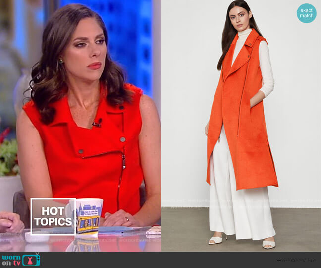 Iris Long Vest by BCBGMAXAZRIA worn by Abby Huntsman on The View